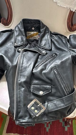 Chaqueta Schott Perfecto Talla 46 USA Negra