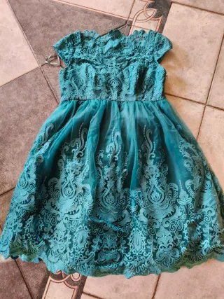 Vestido fiesta/nochevieja turquesa