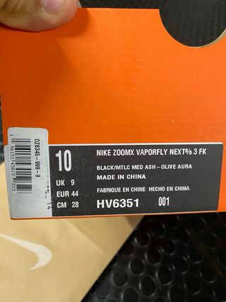 Nike Zoomx Vaporfly Next 3 Negro/Gris