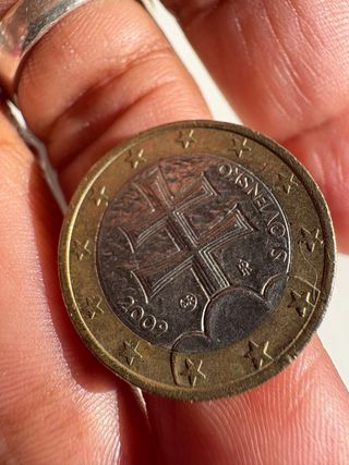 Moneda 1 Euro Eslovaquia Escudo Nacional 2009