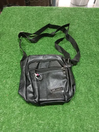 Marsupio uomo pelle nera tracolla