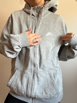 Sudadera Nike Gris con Cremallera