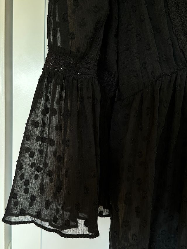 Blusa Zara Negra Talla XS