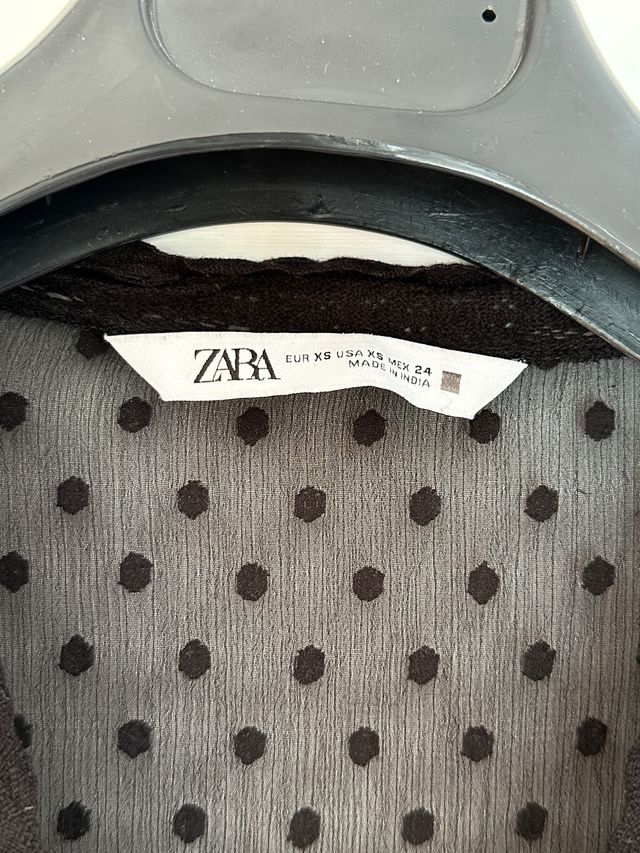 Blusa Zara Negra Talla XS