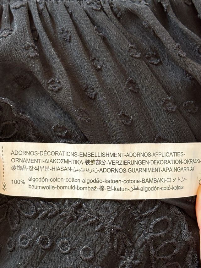 Blusa Zara Negra Talla XS