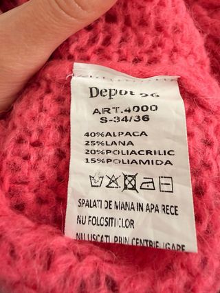 Blusa rosa punto alpaca oversize