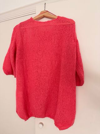 Blusa rosa punto alpaca oversize