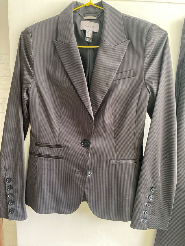 Traje Raya Diplomática Mango Mujer Gris