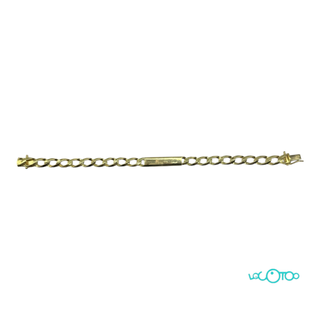 Pulsera de oro con placa