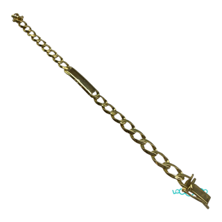 Pulsera de oro con placa