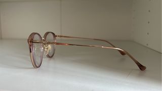Occhiali firmati rosa e oro
