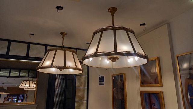 2 Lámparas Cristal y Metal Doradas