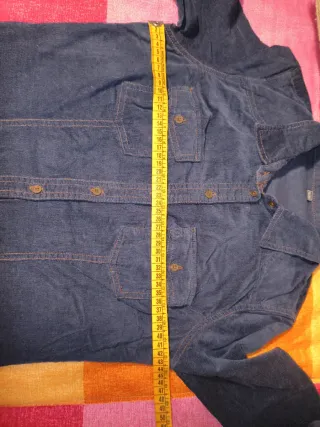 Camisa micropana azul mujer