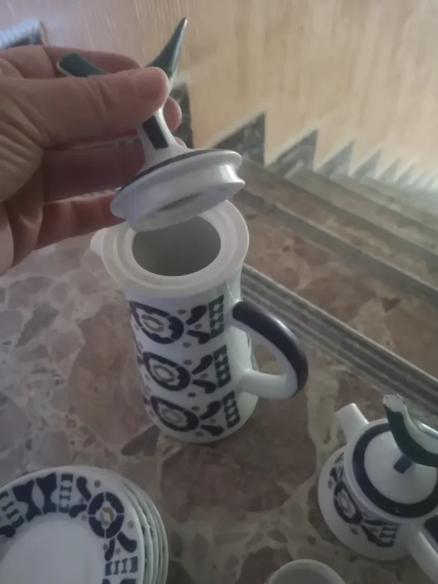 Juego de café Sargadelos. Modelo Burela