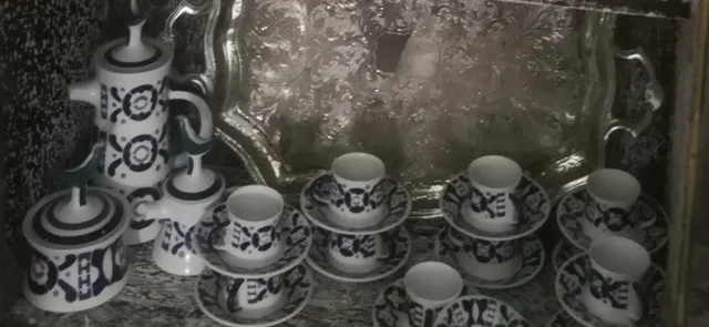 Juego de café Sargadelos. Modelo Burela