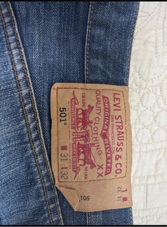 Levi's 501 Talla 31-32 Vaqueros Azules