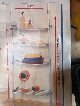 Estantería metálica ajustable . 68cm de ancho