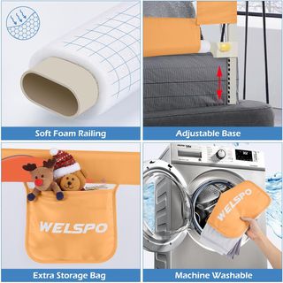 Barandilla Cuna Welspo 180x68 cm Naranja