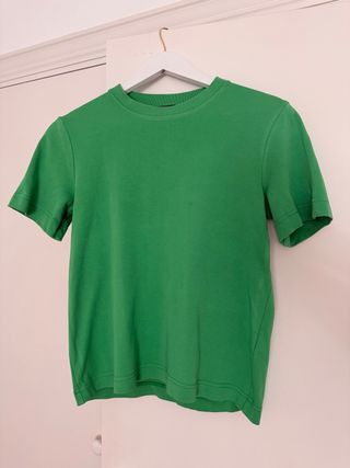 Camiseta verde Massimo Dutti algodón