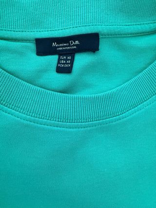 Camiseta verde Massimo Dutti algodón