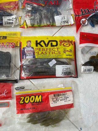 Lote vinilos pesca black bass primeras marcas