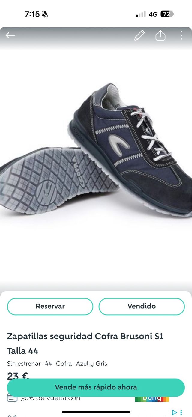 Zapatillas seguridad Cofra Brusoni S1 Talla 44