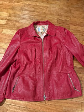 Chaqueta Piel Roja Mujer Torras