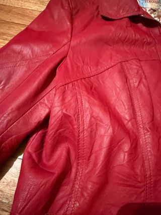 Chaqueta Piel Roja Mujer Torras