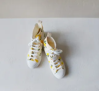 Bambas de lona con estampado de limones