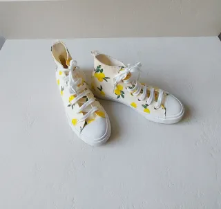 Bambas de lona con estampado de limones