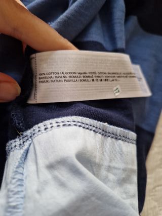 Polo Mango rayas azul y blanco