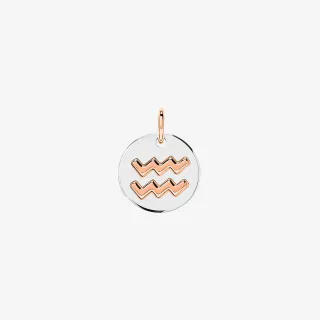 Dodo Charm Acuario Oro Rosa 9K y Plata