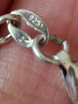 Pulsera Plata Ley 925 Corazón Azul