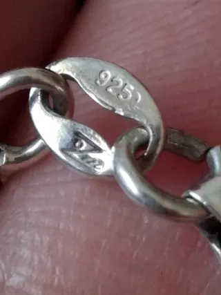 Pulsera Plata Ley 925 Corazón Azul