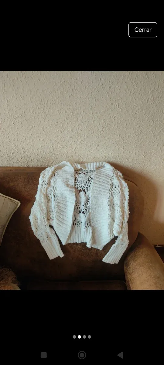 Bolero encaje blanco