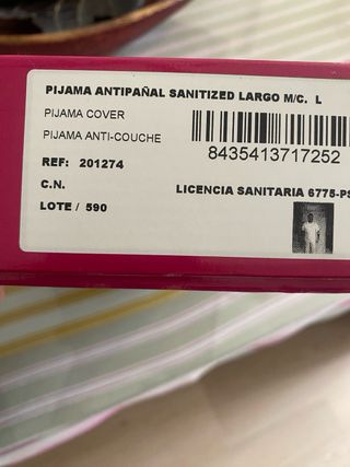 Pijama antipañal blanco
