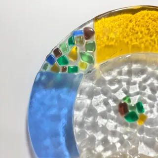 Piatto Svuotatasche in Vetro Mosaicato Colorato