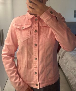 Giacca di jeans rosa