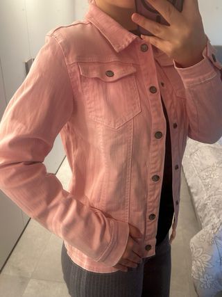 Giacca di jeans rosa