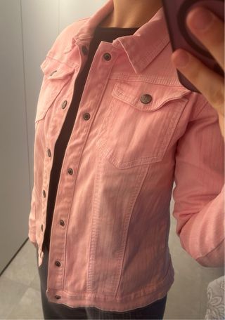 Giacca di jeans rosa