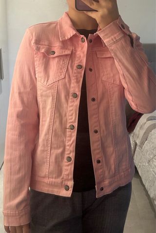 Giacca di jeans rosa