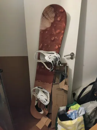 Tabla Snowboard con Fijaciones