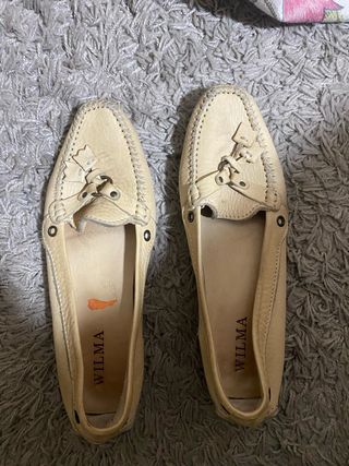 Zapatos de piel Wilma beige