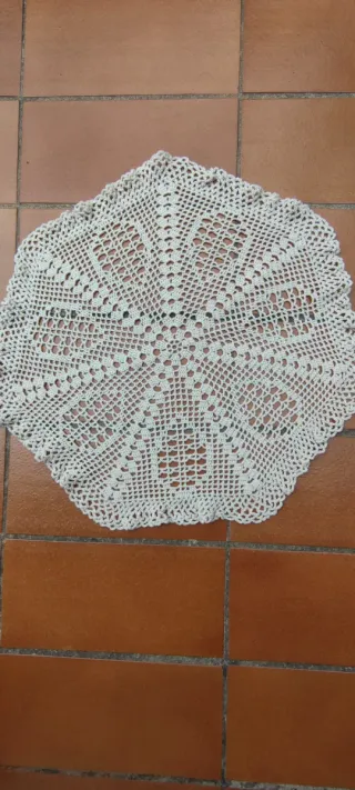 Lote Mantes Ganchillo Beige