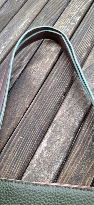 Borsa Love Moschino pelle verde e marrone