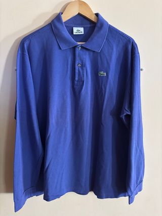Polo Lacoste manga larga morado