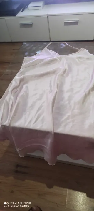 Camisón satén verde encaje,azul marino ,y azul ele