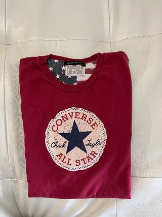 Maglietta Converse Rossa con Logo Stella