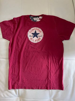 Maglietta Converse Rossa con Logo Stella