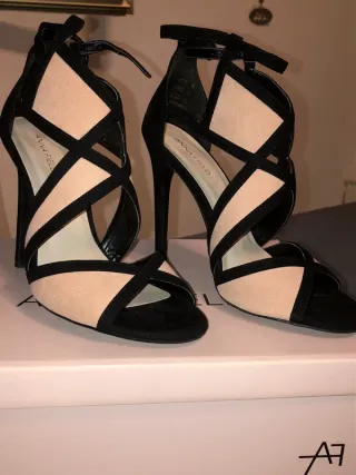 Sandali Anna Field beige/rosa/nero Tg 38